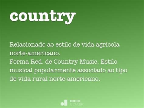 o que é country em português